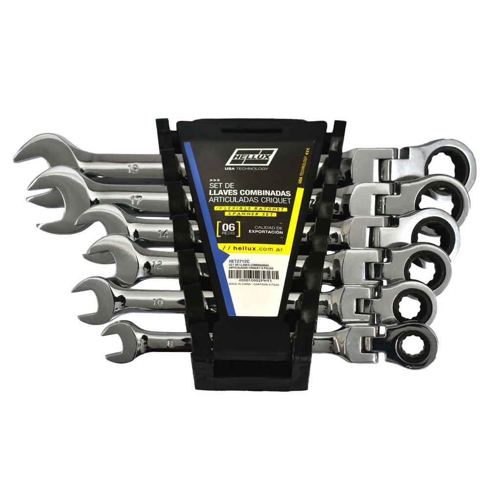 Set Llave Combinada Articulada Criquet - 0