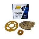 Kit Piñon Y Corona Con Cadena Para Motos - 1