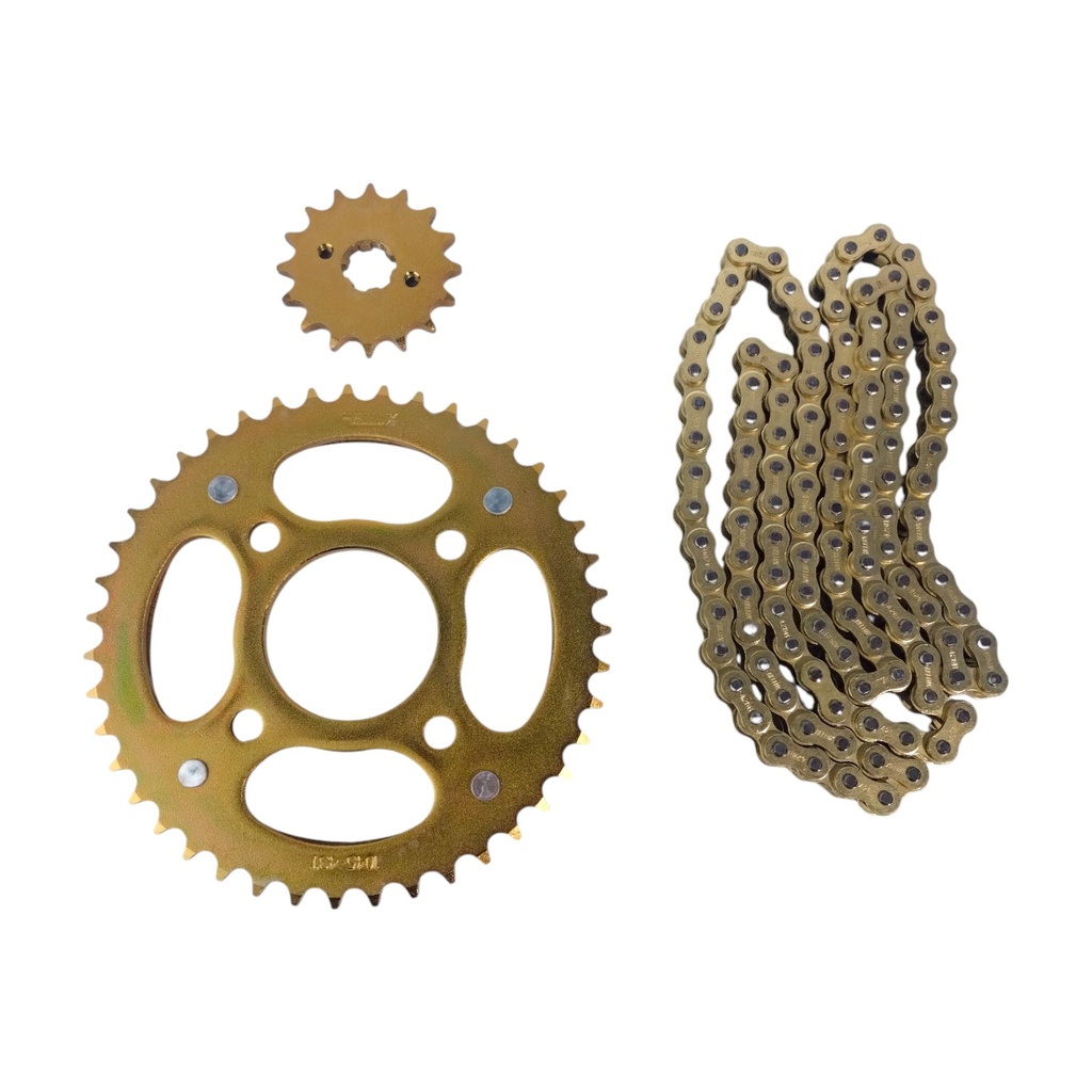 Kit Piñon Y Corona Con Cadena Para Motos - 0