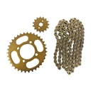 Kit Piñon Y Corona Con Cadena Para Motos - 0