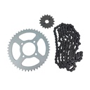 Kit Piñon Y Corona Con Cadena Para Motos - 0