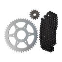 Kit Piñon Y Corona Con Cadena Para Motos - 0