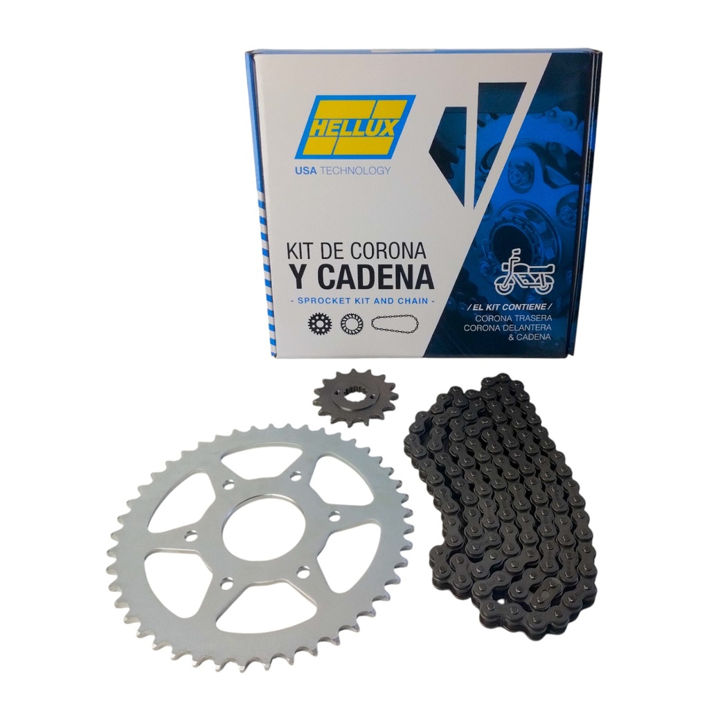 Kit Piñon Y Corona Con Cadena Para Motos - 2