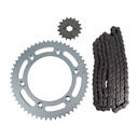 Kit Piñon Y Corona Con Cadena Para Motos - 0