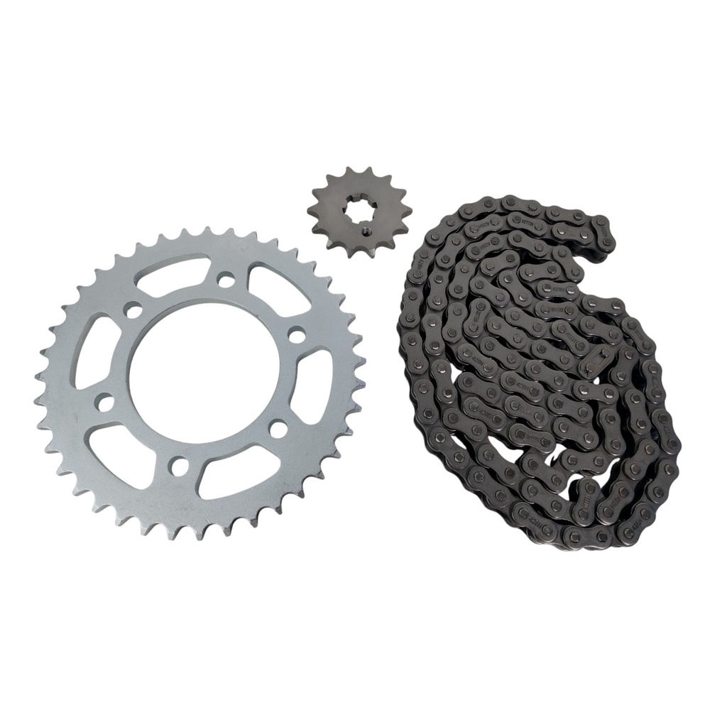 Kit Piñon Y Corona Con Cadena Para Motos - 0