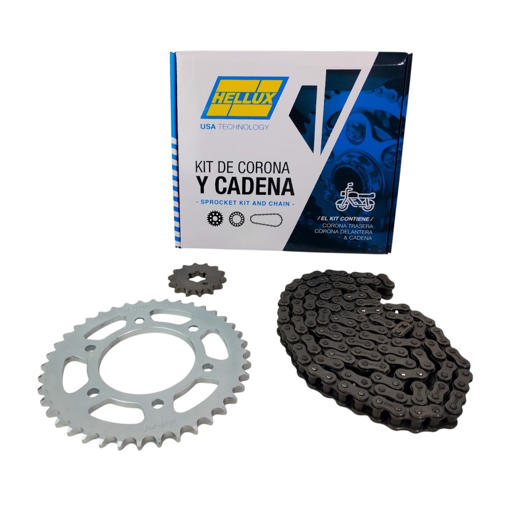 Kit Piñon Y Corona Con Cadena Para Motos - 3