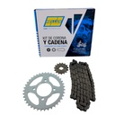 Kit Piñon Y Corona Con Cadena Para Motos - 1