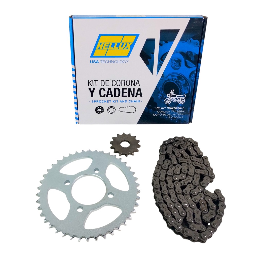 Kit Piñon Y Corona Con Cadena Para Motos - 2