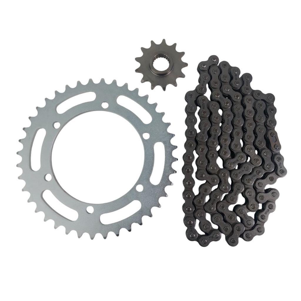 Kit Piñon Y Corona Con Cadena Para Motos - 0