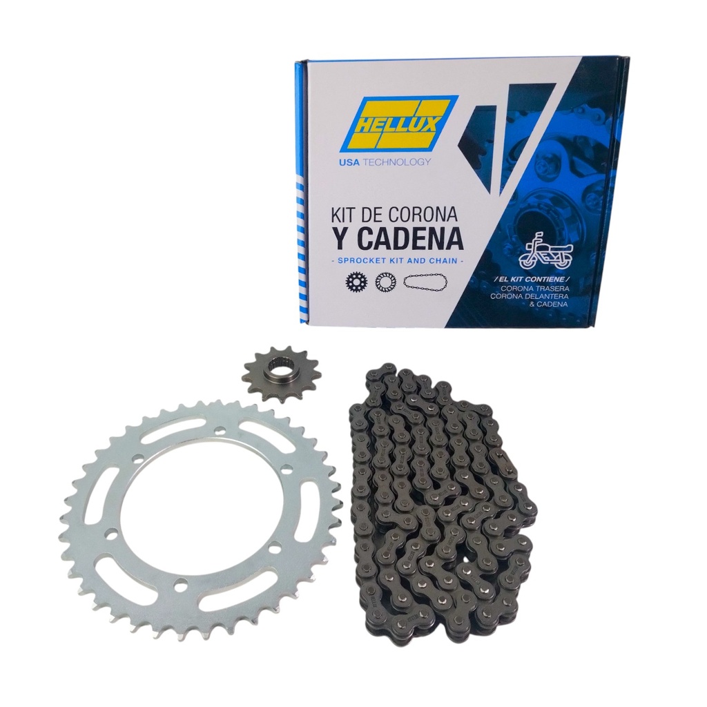 Kit Piñon Y Corona Con Cadena Para Motos - 3