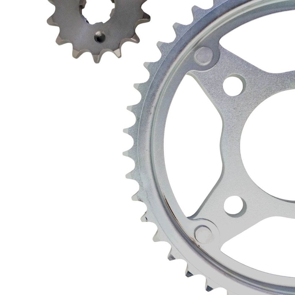 Kit Piñon Y Corona Con Cadena Para Motos - 2