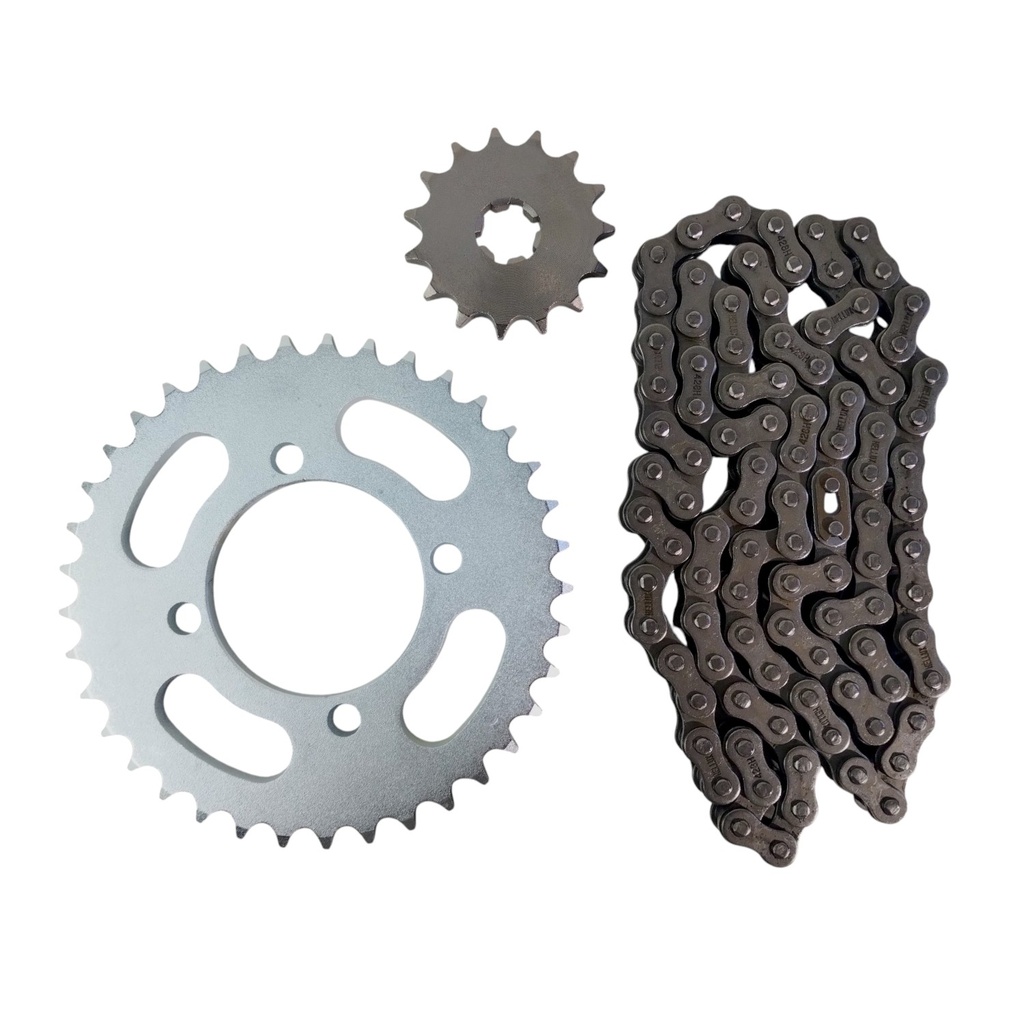 Kit Piñon Y Corona Con Cadena Para Motos - 0