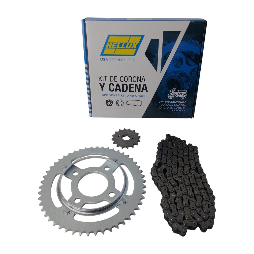 Kit Piñon Y Corona Con Cadena Para Motos - 2
