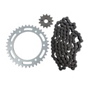 Kit Piñon Y Corona Con Cadena Para Motos - 0