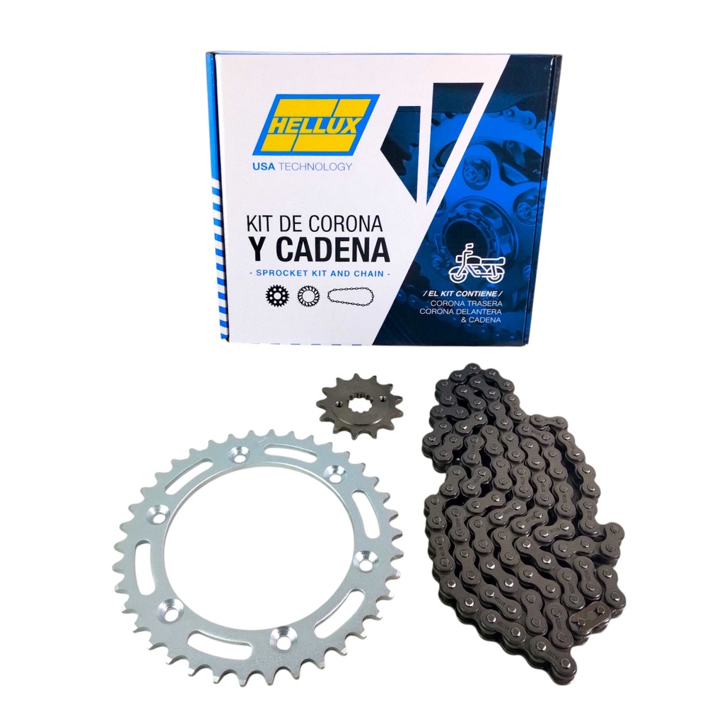 Kit Piñon Y Corona Con Cadena Para Motos - 3