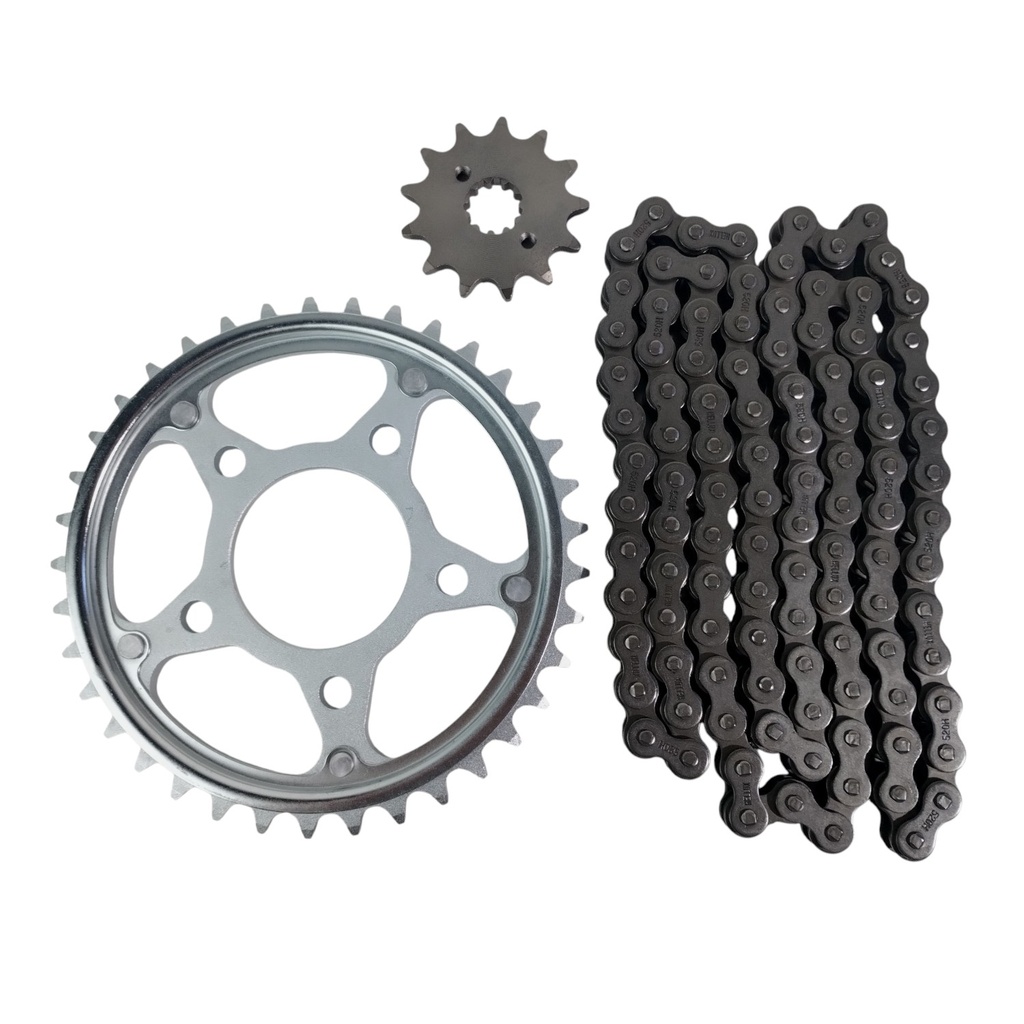 Kit Piñon Y Corona Con Cadena Para Motos - 0