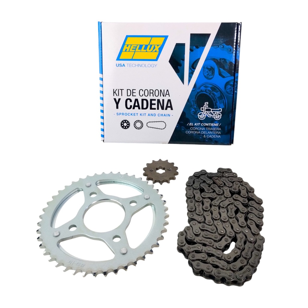 Kit Piñon Y Corona Con Cadena Para Motos - 2