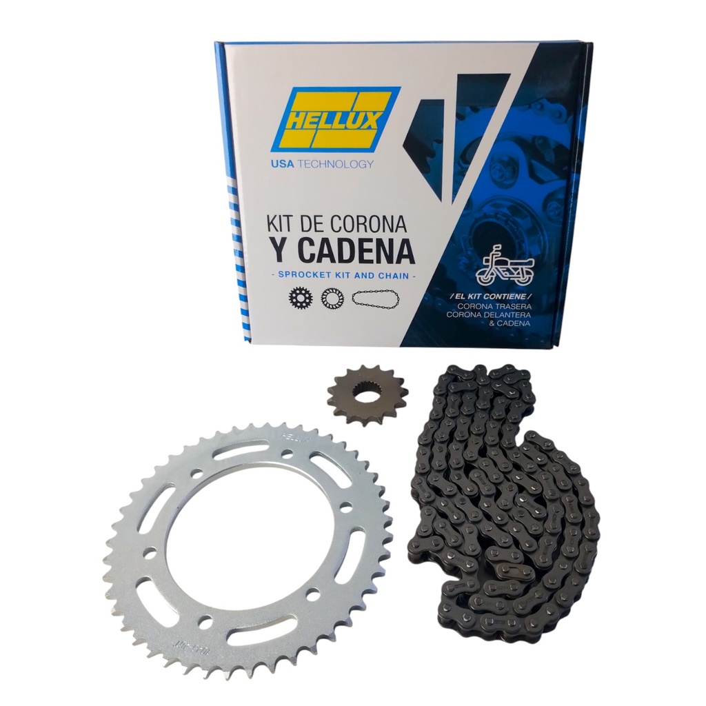 Kit Piñon Y Corona Con Cadena Para Motos - 2