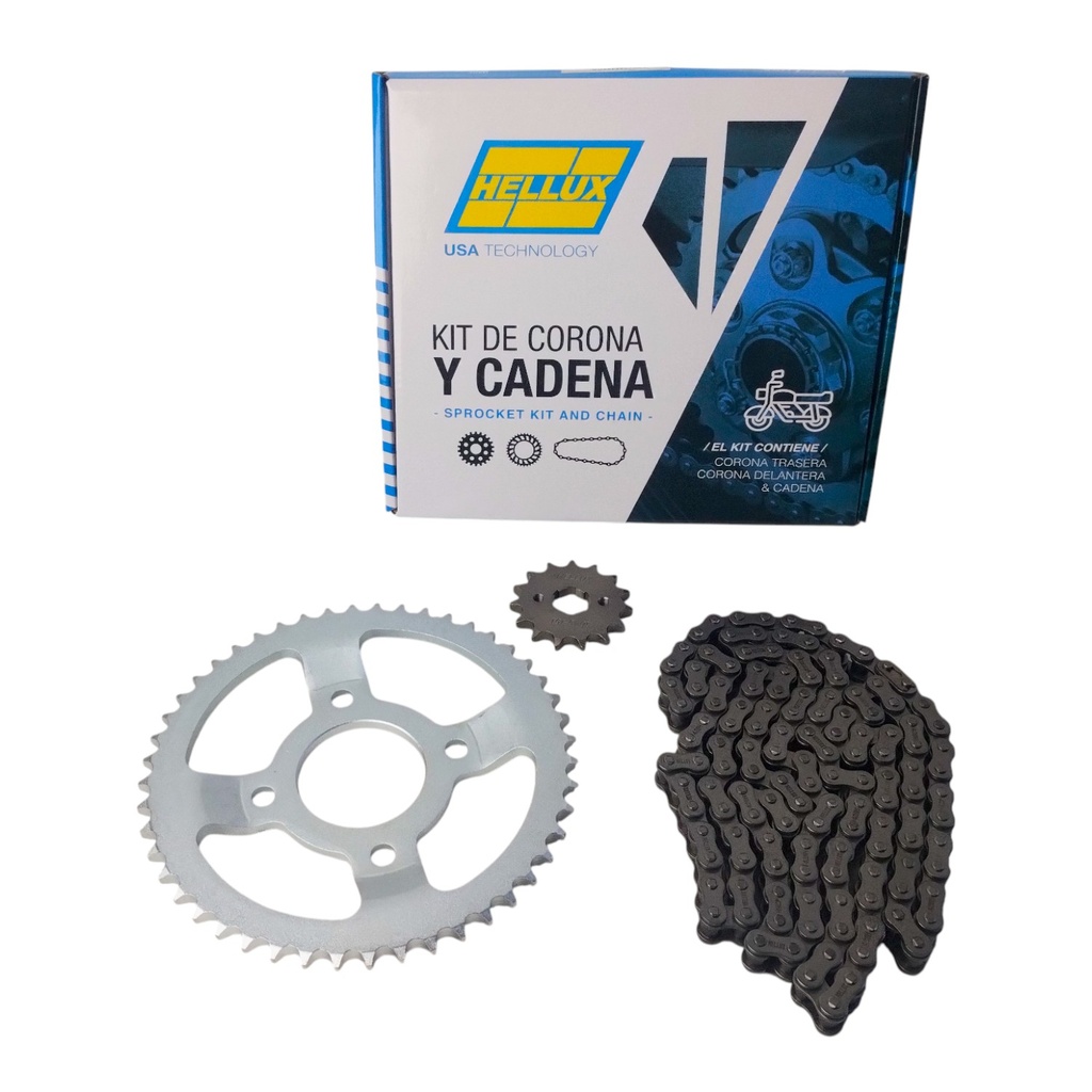 Kit Piñon Y Corona Con Cadena Para Motos - 2
