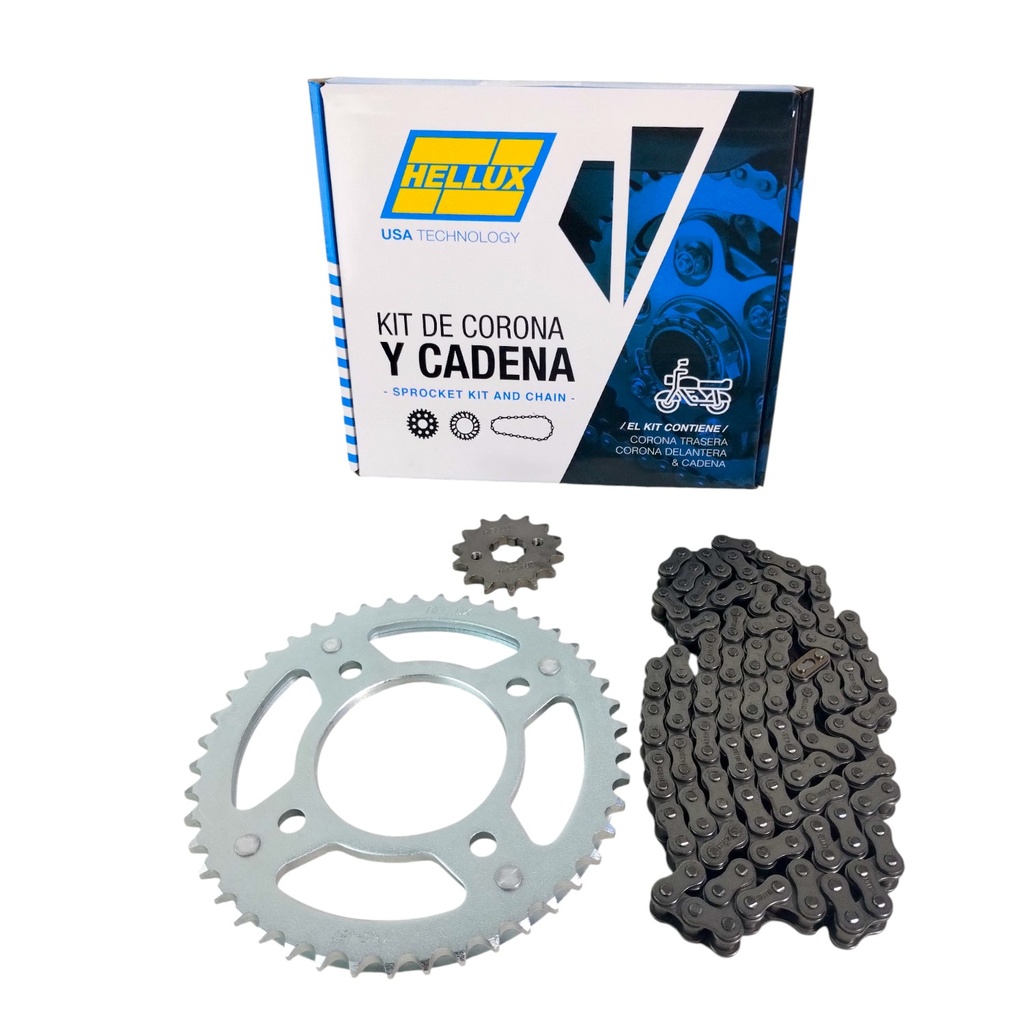 Kit Piñon Y Corona Con Cadena Para Motos - 3