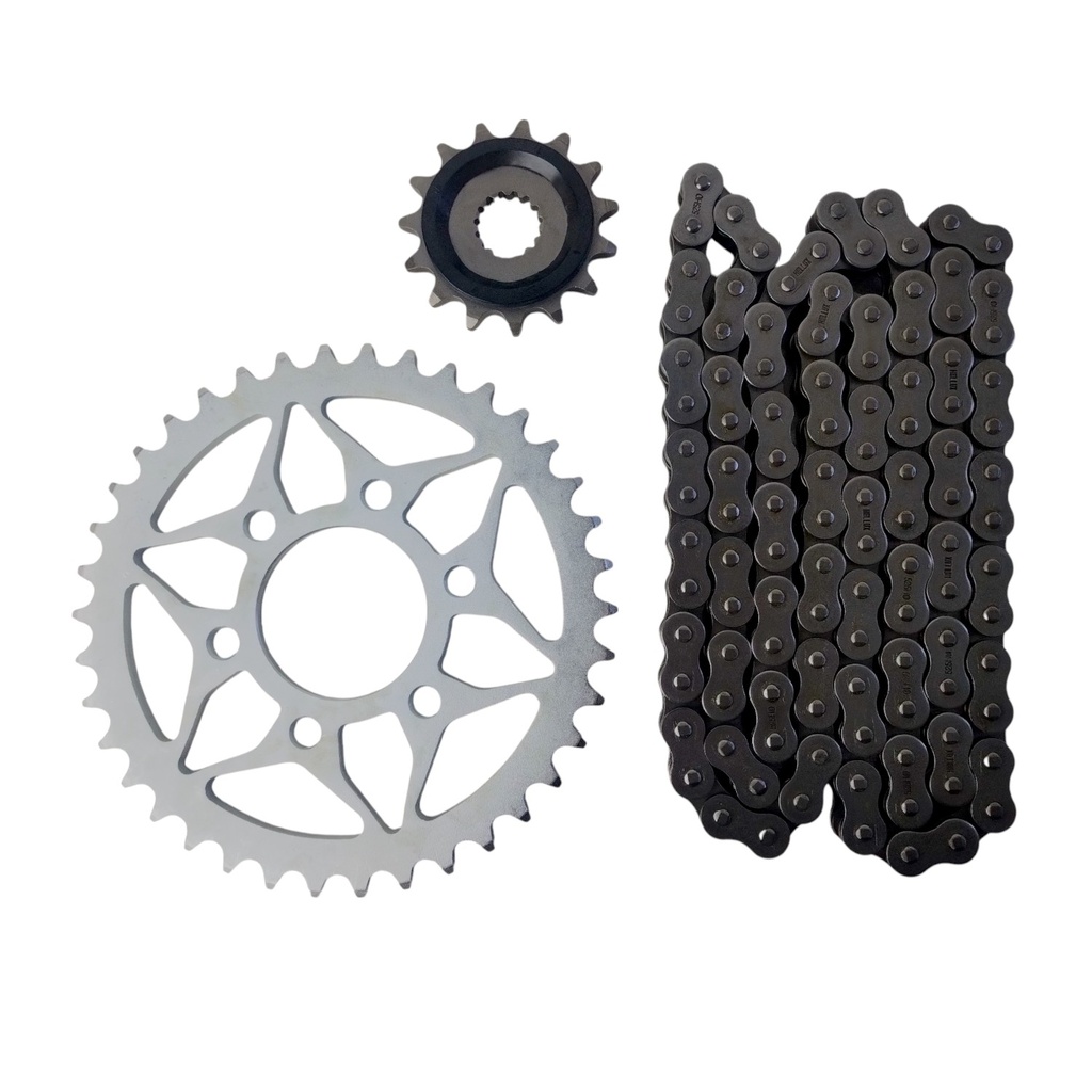 Kit Piñon Y Corona Con Cadena Para Motos - 0