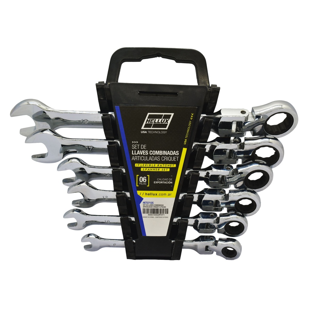 Set Llave Combinada Articulada Criquet