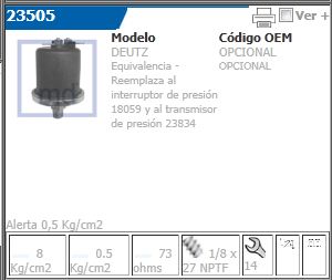 Bulbo De Presion De Aceite Cebolla