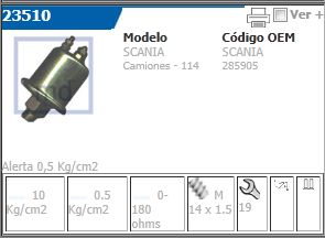 Bulbo De Presion De Aceite Cebolla