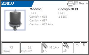 Bulbo De Presion De Aceite Cebolla