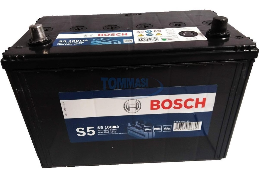 Bateria Convencional Medelo S5 100Da + Derecha Medida 302/170/225 Toyota Hilux