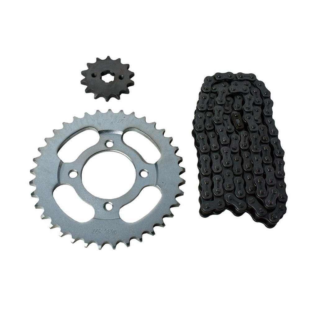 Kit Piñon Y Corona Con Cadena Para Motos