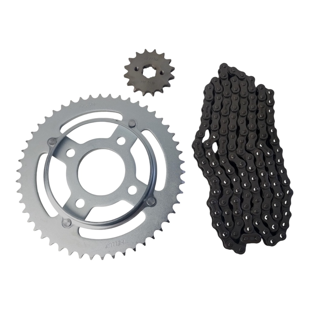 Kit Piñon Y Corona Con Cadena Para Motos