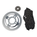 Kit Piñon Y Corona Con Cadena Para Motos