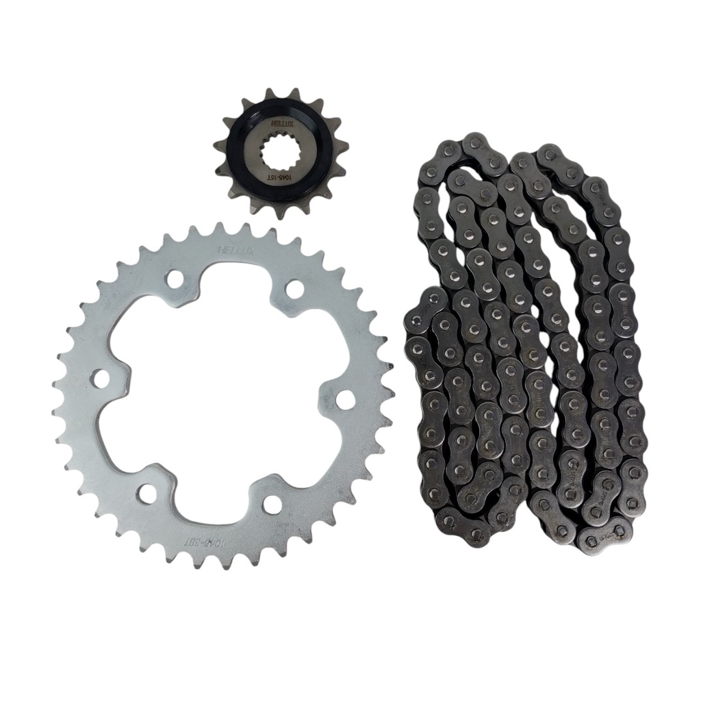 Kit Piñon Y Corona Con Cadena Para Motos