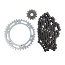 Kit Piñon Y Corona Con Cadena Para Motos