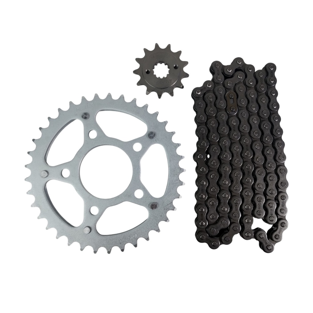 Kit Piñon Y Corona Con Cadena Para Motos