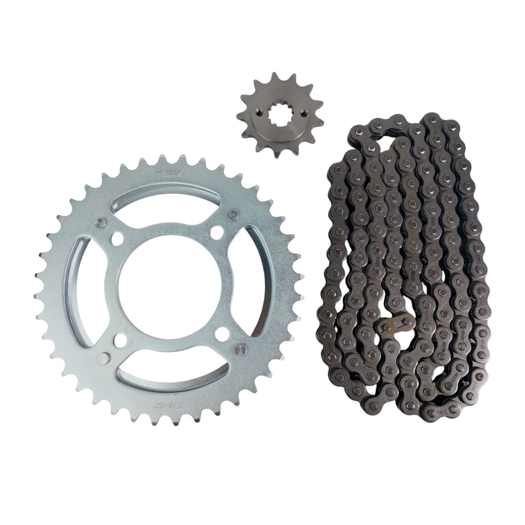 Kit Piñon Y Corona Con Cadena Para Motos