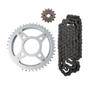 Kit Piñon Y Corona Con Cadena Para Motos