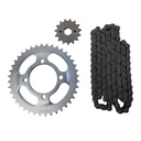 Kit Piñon Y Corona Con Cadena Para Motos