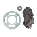 Kit Piñon Y Corona Con Cadena Para Motos