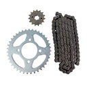 Kit Piñon Y Corona Con Cadena Para Motos