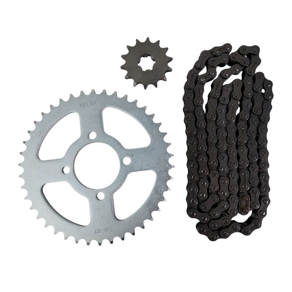 Kit Piñon Y Corona Con Cadena Para Motos
