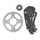 Kit Piñon Y Corona Con Cadena Para Motos