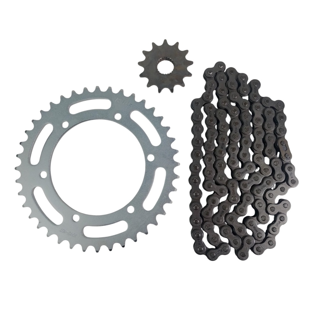 Kit Piñon Y Corona Con Cadena Para Motos