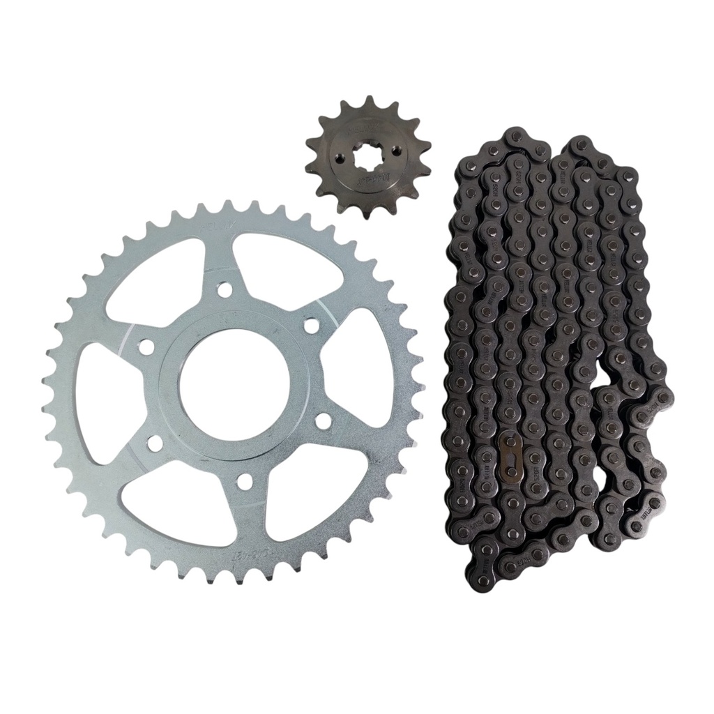 Kit Piñon Y Corona Con Cadena Para Motos