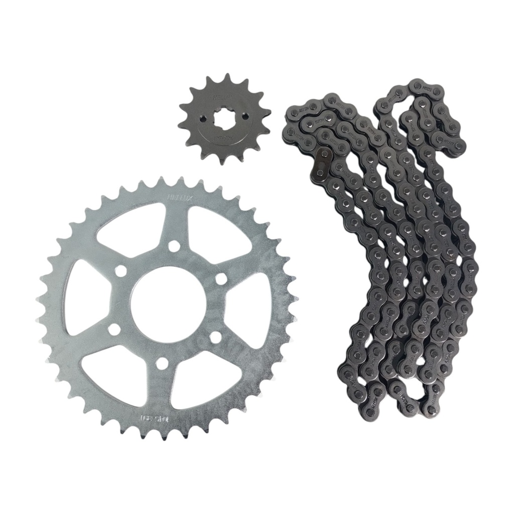 Kit Piñon Y Corona Con Cadena Para Motos