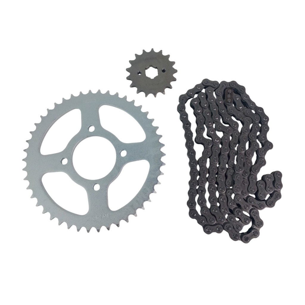 Kit Piñon Y Corona Con Cadena Para Motos