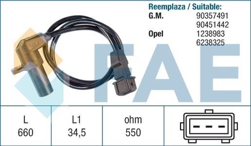 [FAE79070] Sensor De Rpm