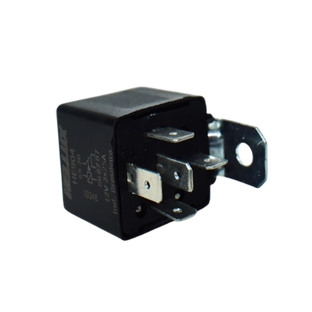 Relay universal 12V | 5 terminales 50A - Con soporte