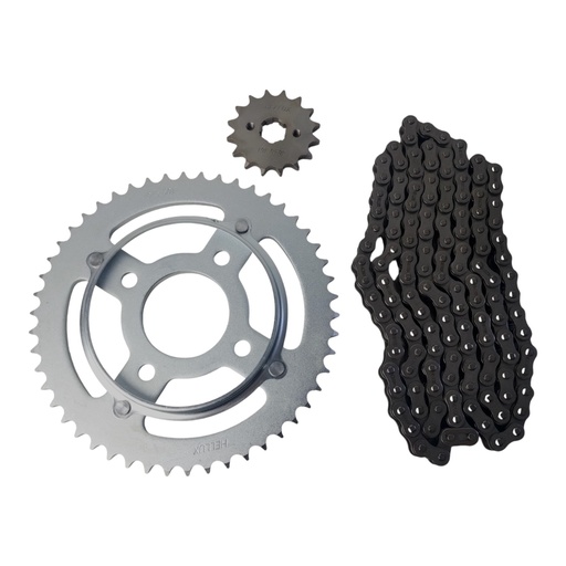 [HEMOT1650428CC] Kit Piñon Y Corona Con Cadena Para Motos